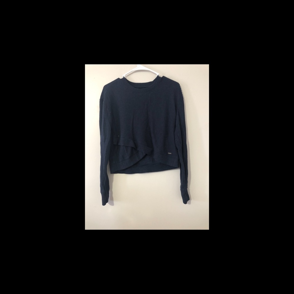 Hollister waffle blouse
